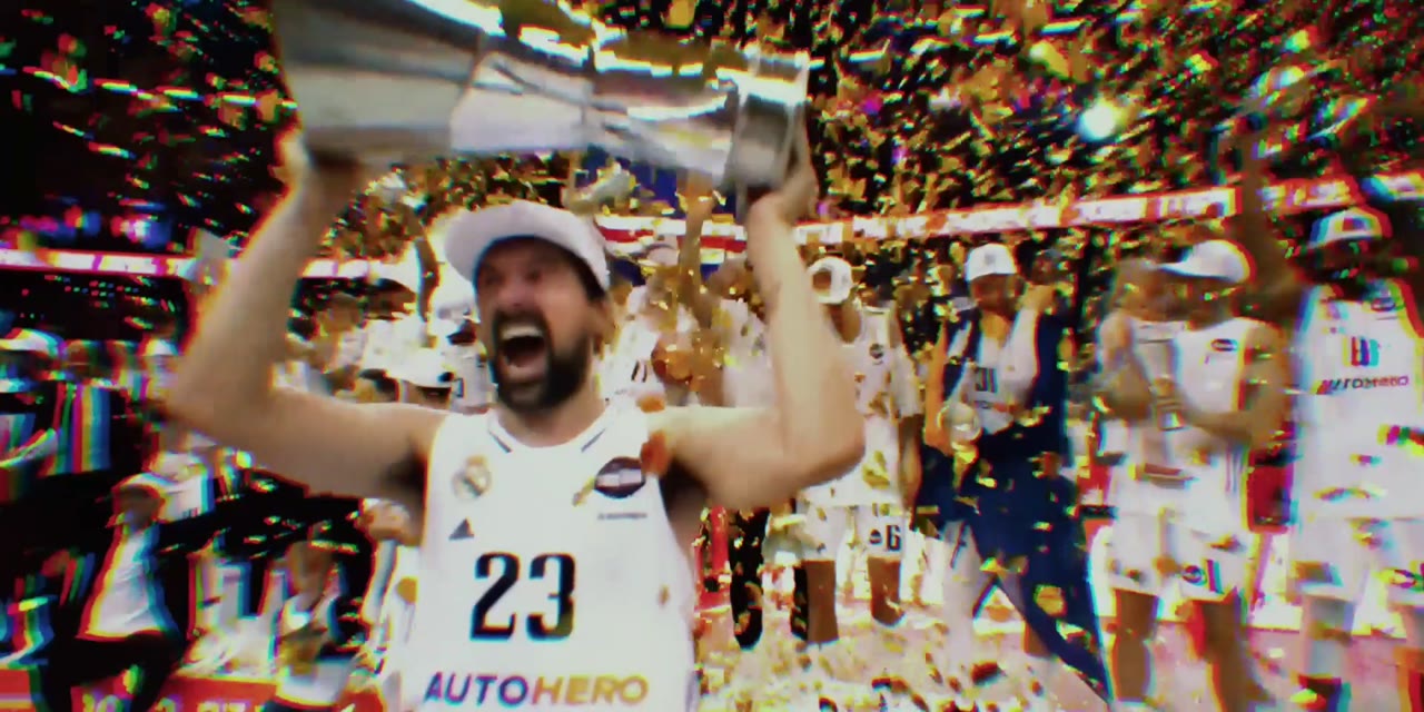 EuroLeague champions lift the trophy under golden confetti, Team of Destiny by Joris Skudra
